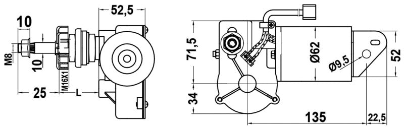 Motor for arms and blades 24 V 30 W - foto originale Osculati Srl
