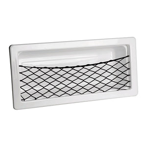 Side pocket white ABS w/net 540 x 244 x 120 mm - foto originale Osculati Srl