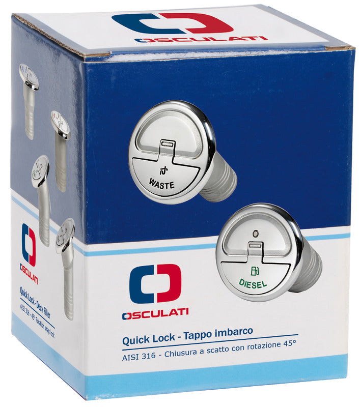 Quick Lock Fuel 30° deck filler 50 mm - foto originale Osculati Srl