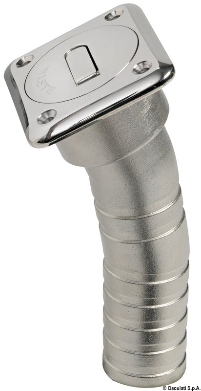Square Waste deck filler long version 38 mm - foto originale Osculati Srl