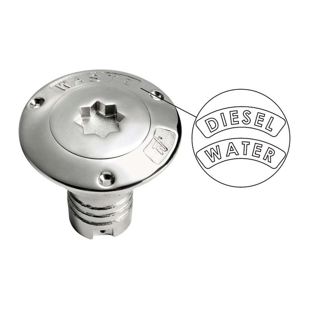 Diesel deck filler AISI 316 50 mm - foto originale Osculati Srl