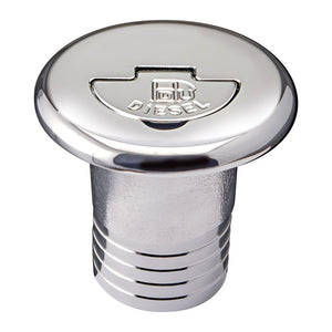 Chromed brass filler cap straight FUEL 38 mm - foto originale Osculati Srl