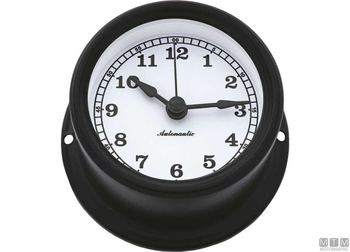 A-Nautic Minor clock 72 mm black aluminium - original photo Motomarine Srl