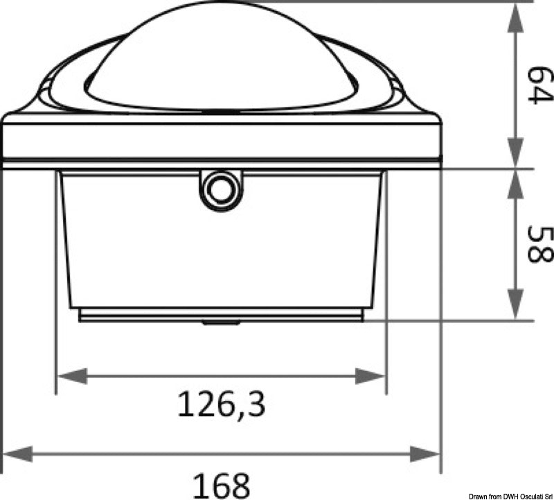 RIVIERA Astra BAS1 4" compass ceiling mounting white black - foto originale Osculati Srl