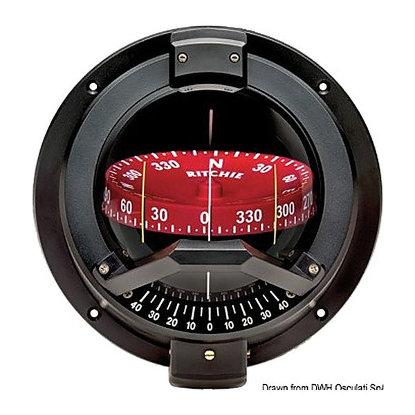RITCHIE Kompass Venturi Sail 3"3/4 schwarz/rot