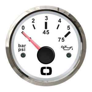 Oil pressure indicator 0/5 bar white/glossy - foto originale Osculati Srl