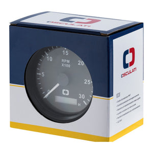 Pitot speedometer 0-65 MPH black/black - foto originale Osculati Srl