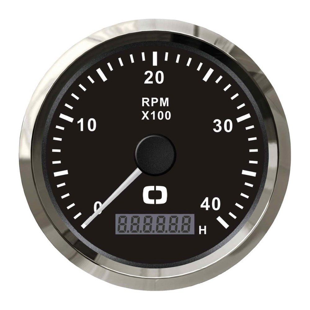 Revolution counter 0-4000 RPM black/glossy - foto originale Osculati Srl
