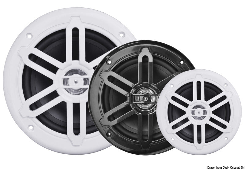 Pairs of dual cone speakers 6.5" - 2x120W - white - foto originale Osculati Srl