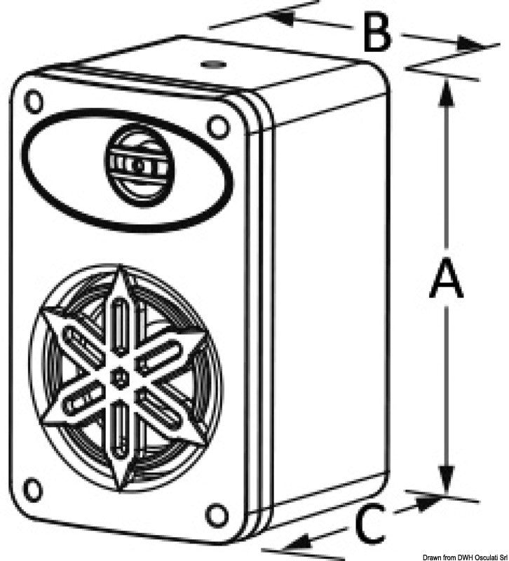 Pairs of 2-way loudspeakers f.interiors 3" - 2x80W - black - foto originale Osculati Srl