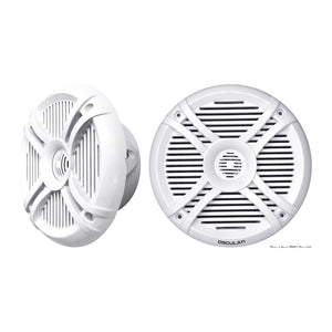 Pairs of 2-way speakers w/RGB programm.LEDs 6.5 white - foto originale Osculati Srl