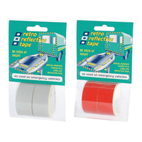 PSP Marine Tapes reflecterende zelfklevende tape rood 2,5 m x 25 mm (2 rollen van 25 mm x 2,5 m)