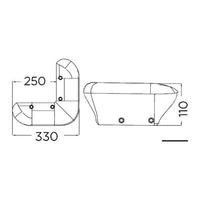 Defensa para pantalán y pilote, 330 mm, azul