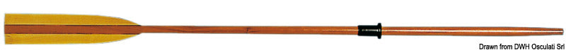 Mahogany oar 2.2 m x 38 mm - foto originale Osculati Srl