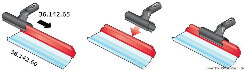 Shurhold handle for flexible blade - foto originale Osculati Srl