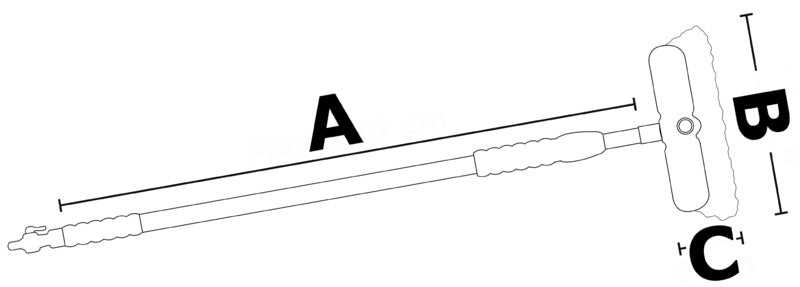 Osculati 5-angle telescopic brush 117/180 cm - foto originale Osculati Srl