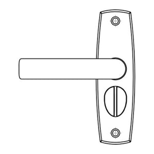 CONTEMPORARY handle pair w/strike plate left - foto originale Osculati Srl