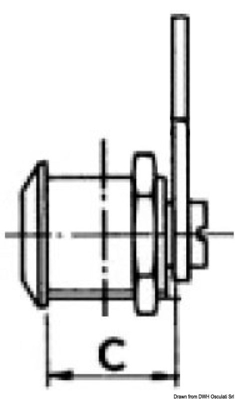 Cylinder lock 30 mm - foto originale Osculati Srl