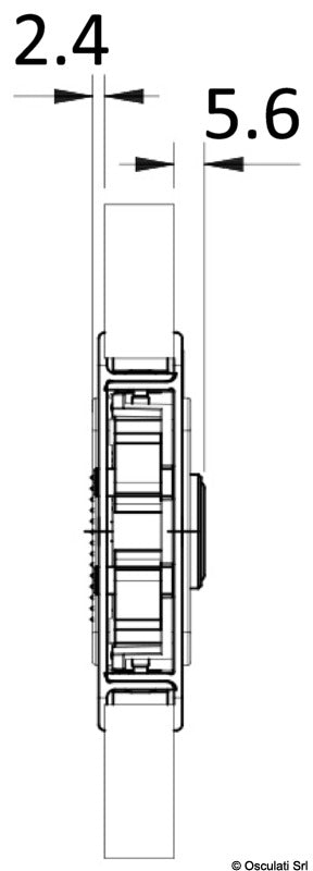 Southco Flush closure for entrance doors aluminium standard - foto originale Osculati Srl