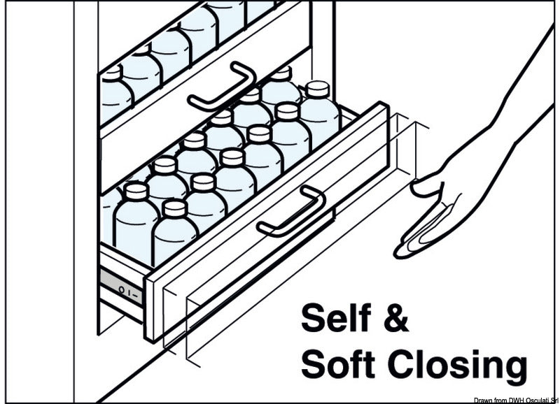 Sugatsune Soft-close slide for drawers 404-400mm - foto originale Osculati Srl