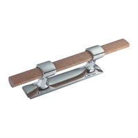 Taquet laiton chromé et acajou 260 mm