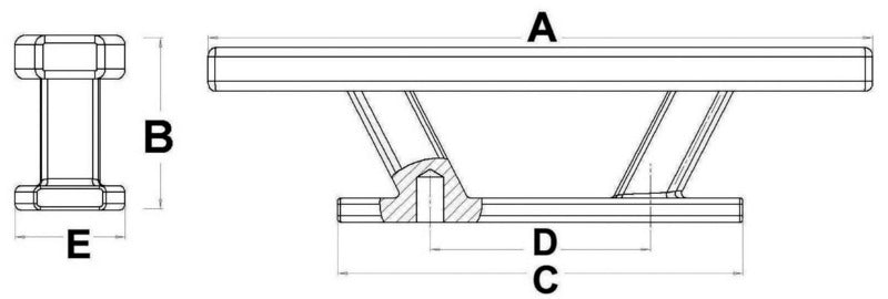 Nordik II cleat 250 mm - foto originale Osculati Srl