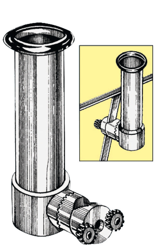 Rod holder AISI316 for pipes Ø 25/30 mm - foto originale Osculati Srl
