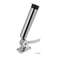 Porte-canne orientable en acier inox AISI 316 pour fixation sur surface plane