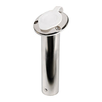 Portacañas 75° AISI 316 con tapón blanco