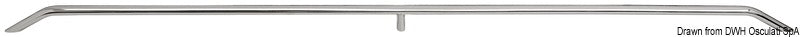 Handrail AISI316 20x40 mm 610 mm - foto originale Osculati Srl