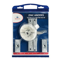 By Tecnoseal Kit anodes zinc pour Mercury F30/F40/F60