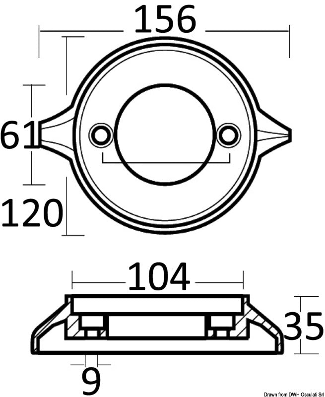Tecnoseal Magnesium collar anode Volvo 280/290 - foto originale Osculati Srl