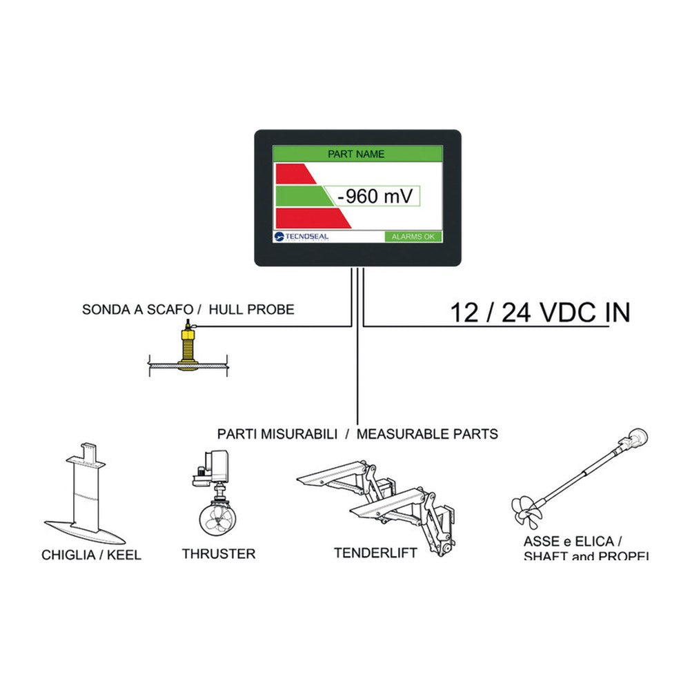 Tecnoseal Zinc replacement probe for ATOM without through hull fitting - foto originale Osculati Srl