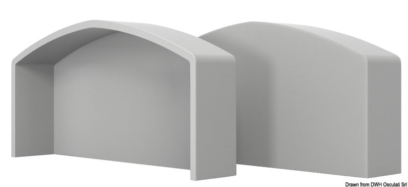 Tessilmare QBE 90 end cap grey RAL 7047 - foto originale Osculati Srl