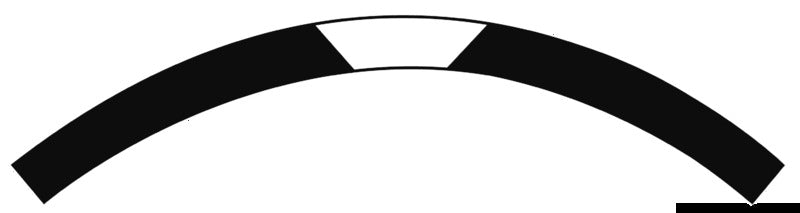 Douglas marine C-shaped pre-drilled and faireds strake 28 mm (pack of 3) - foto originale Osculati Srl