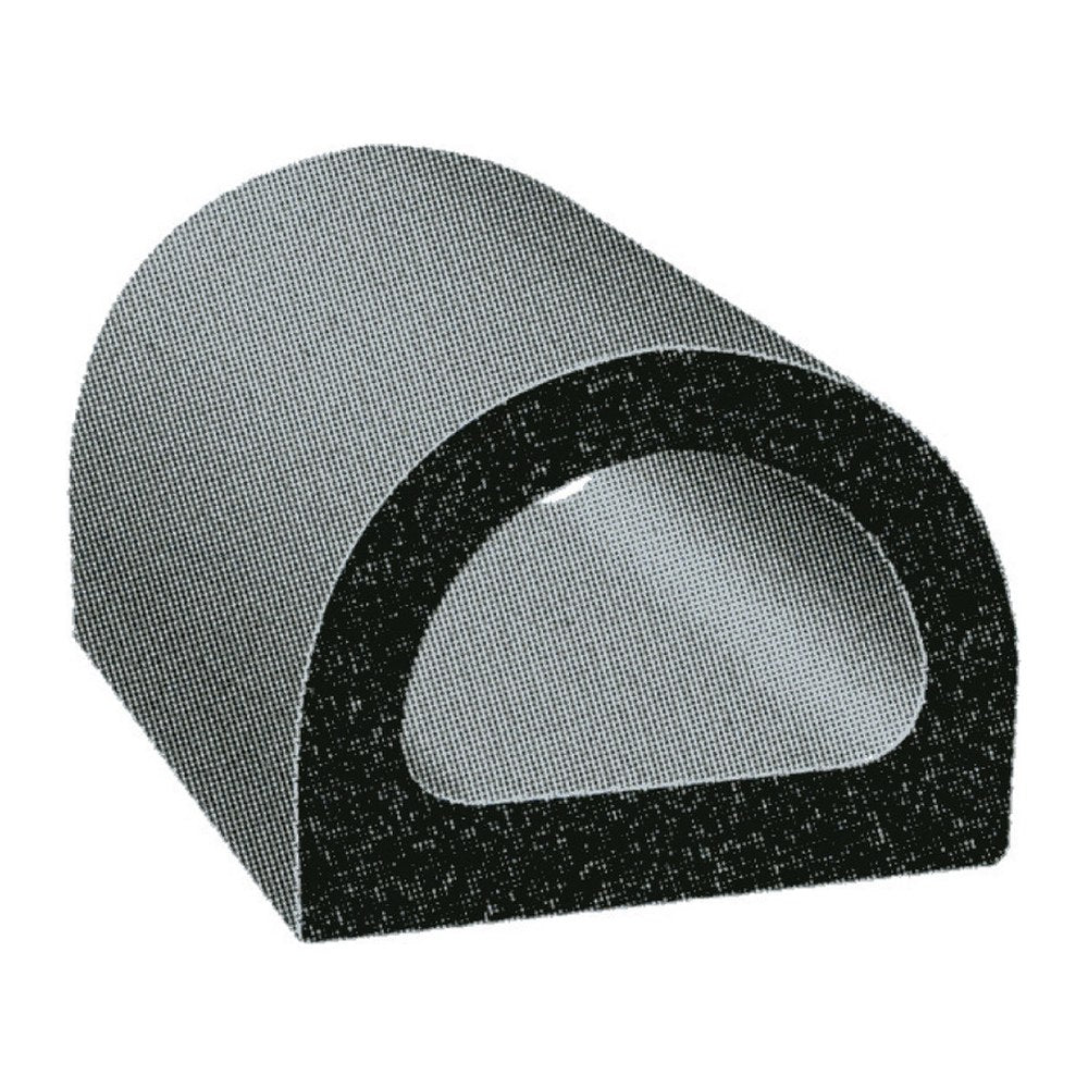 Self-adhesive EPDM black profile 17.5x16.9 mm (pack of 25) - foto originale Osculati Srl