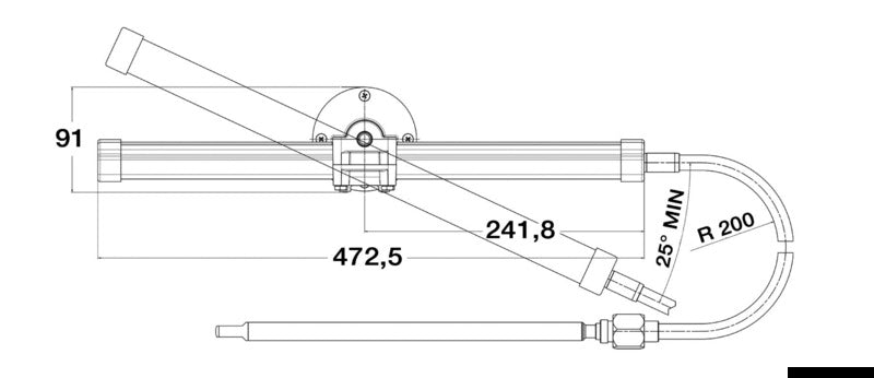 Ultraflex TM87O straighline steering system 22' - foto originale Osculati Srl