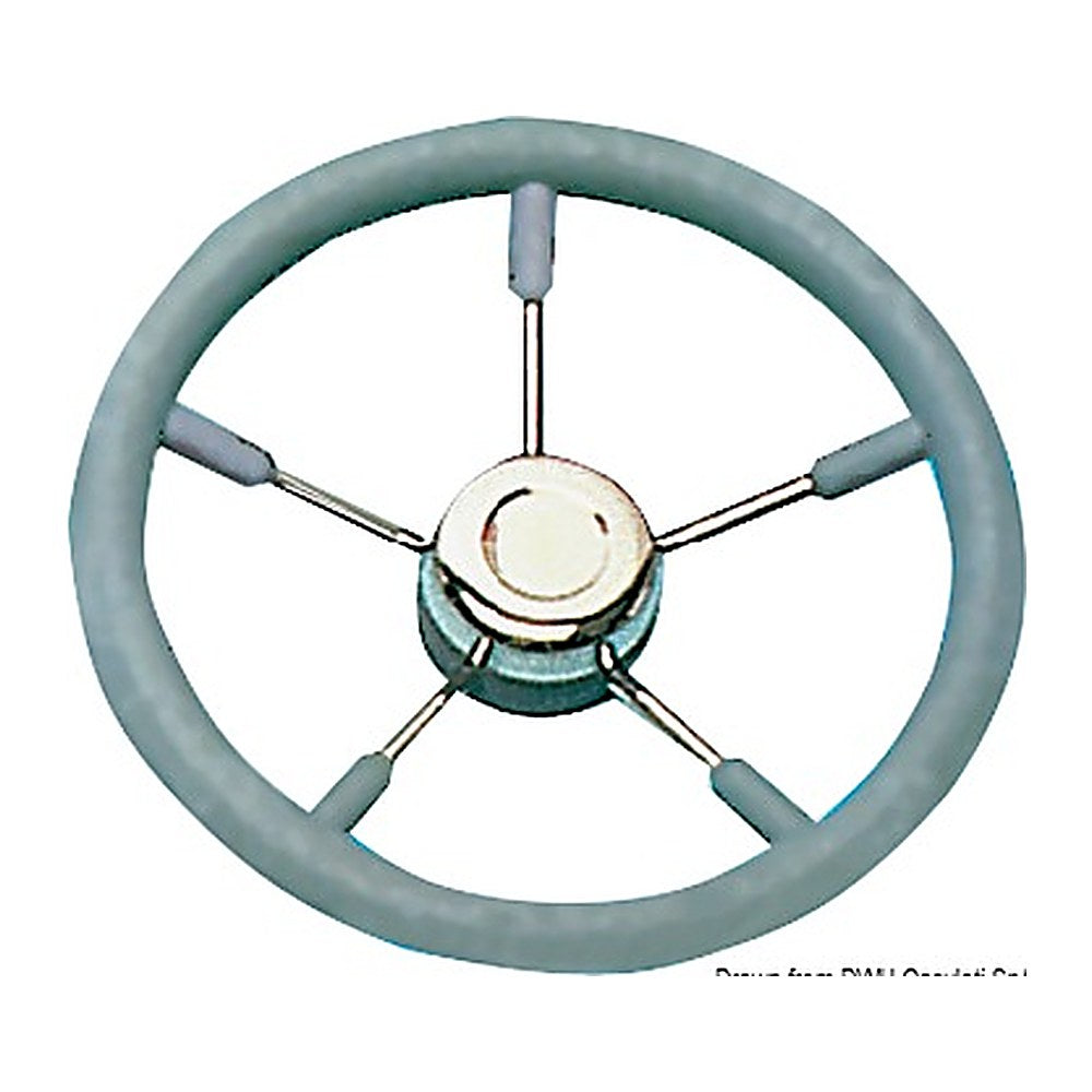 Soft polyurethane steering wheel grey 400 mm - foto originale Osculati Srl