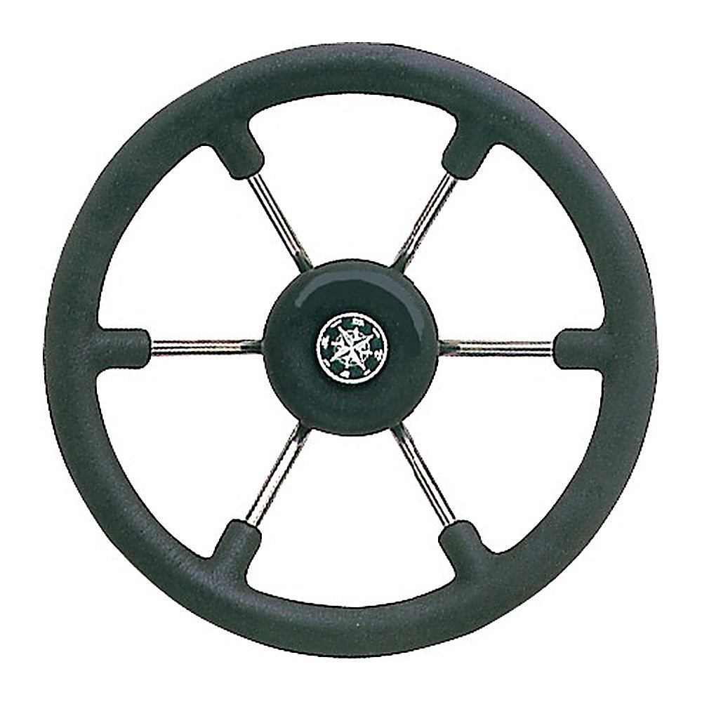 SS steering wheel black 400 mm - foto originale Osculati Srl