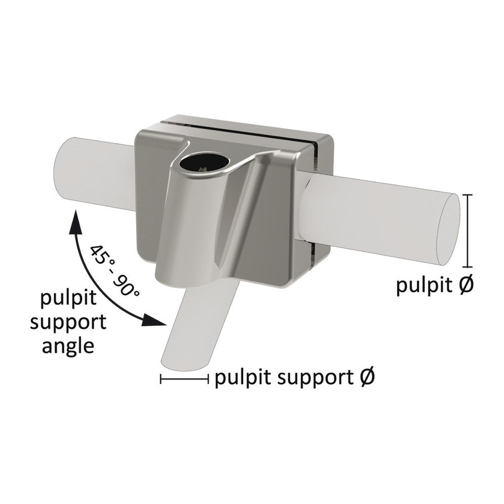DX-SX stainless steel bases for pulpit fixing Mickey system - foto originale Osculati Srl