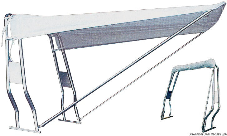 Telescopic awning navy blue 130 x 150 cm - foto originale Osculati Srl