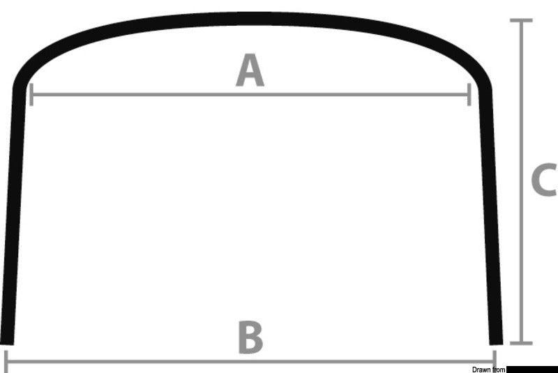 2-arch bimini top white 130/140 cm - foto originale Osculati Srl