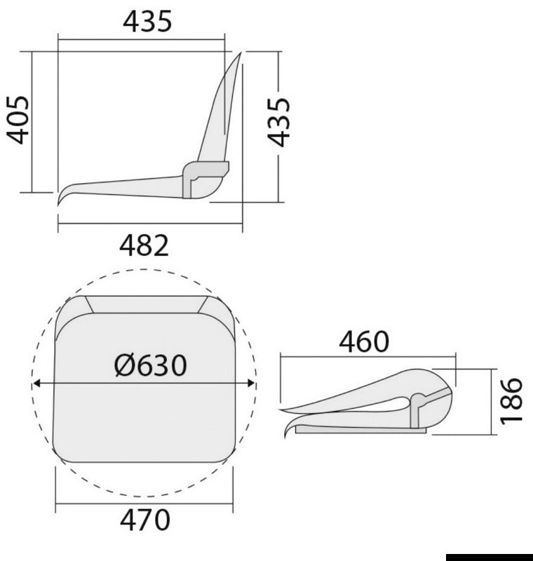 Seat foldable backrest pull-out padding white/blue - foto originale Osculati Srl