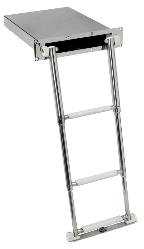 Foldaway ladder standard AISI316 4 steps - foto originale Osculati Srl