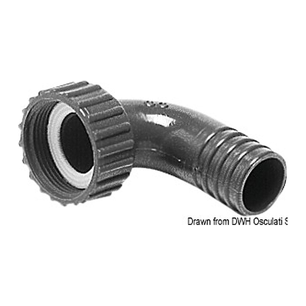Swivelling hose adaptor 90° 25 mm (pack of 10) - foto originale Osculati Srl