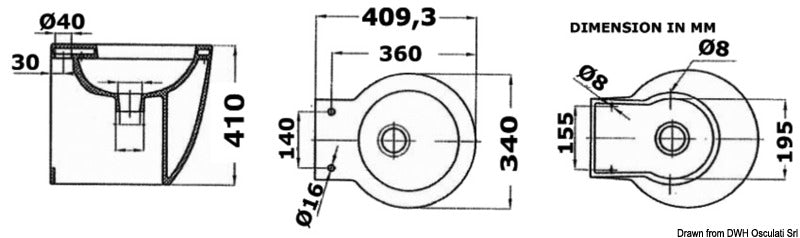 Vacuum Slim automatic WC 24 V - foto originale Osculati Srl