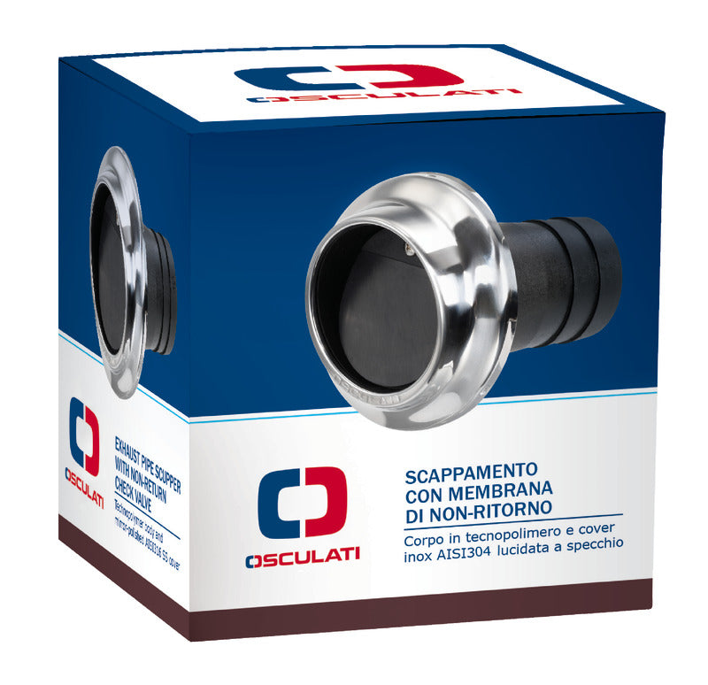 Technopolymer and SS exhaust pipe 125 mm - foto originale Osculati Srl