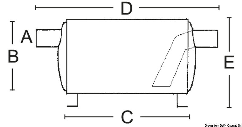 Exhaust silencer Ø 90 mm - foto originale Osculati Srl