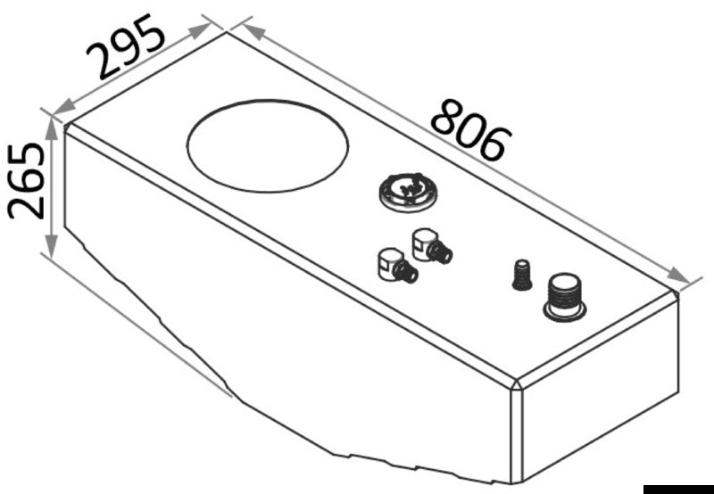 Fuel tank 40 l - foto originale Osculati Srl