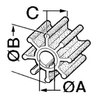 Cef marine Rotor YAMAHA/MARINER 40 HP